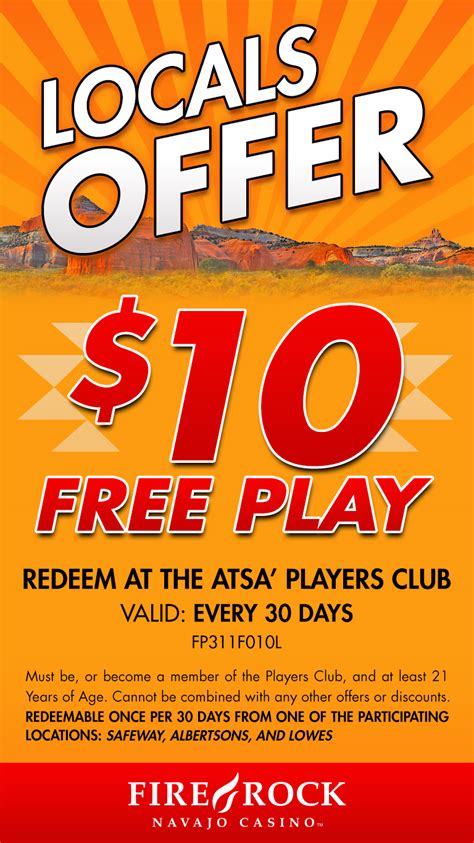 fire rock casino free play.